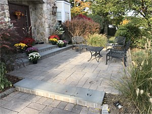 techo bloc walkway landing porch blu 60 80 random tile pavers brick paver patio porch